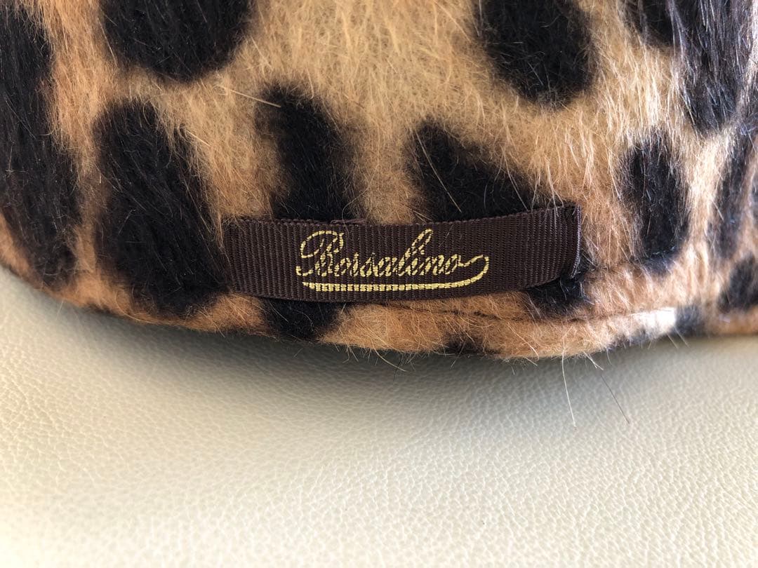 【新品】Barsalino ボルサリーノ レオパード柄 フェルトキャップ 豹柄