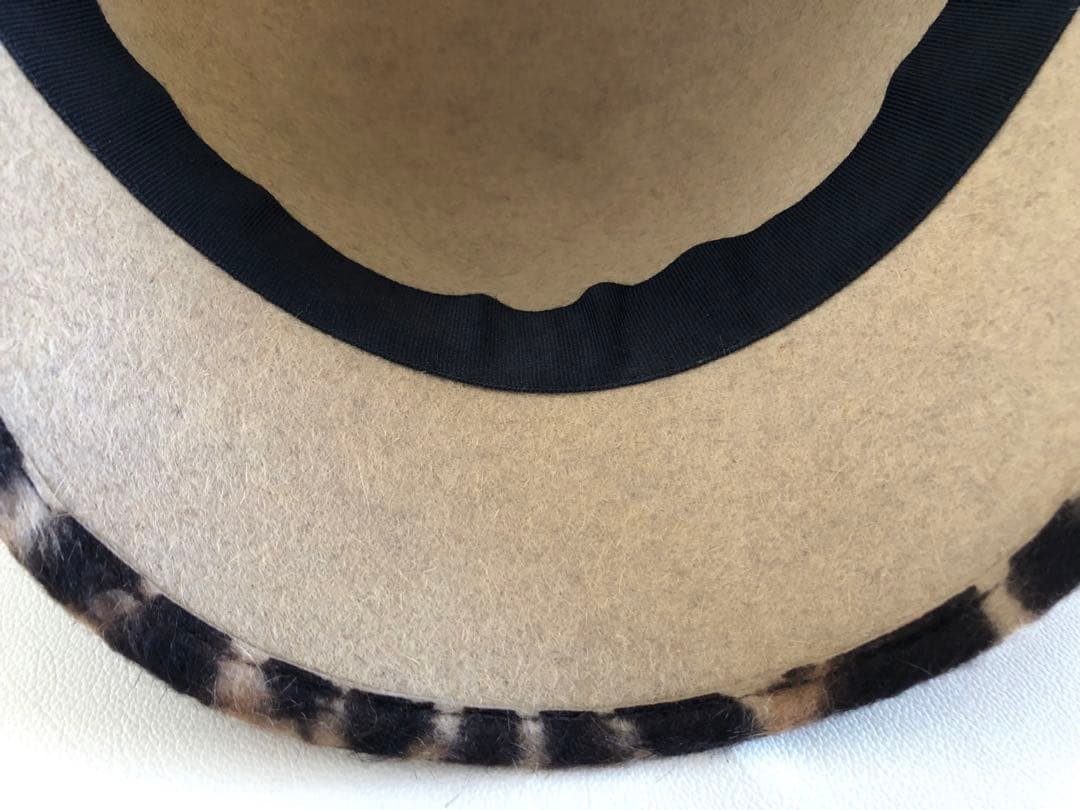 【新品】Barsalino ボルサリーノ レオパード柄 フェルトキャップ 豹柄