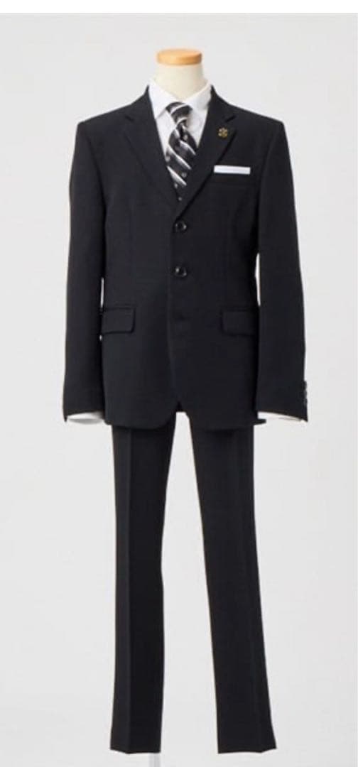 【美品】BEAMS DESIGN黒フォーマルスーツセット(150㎝)