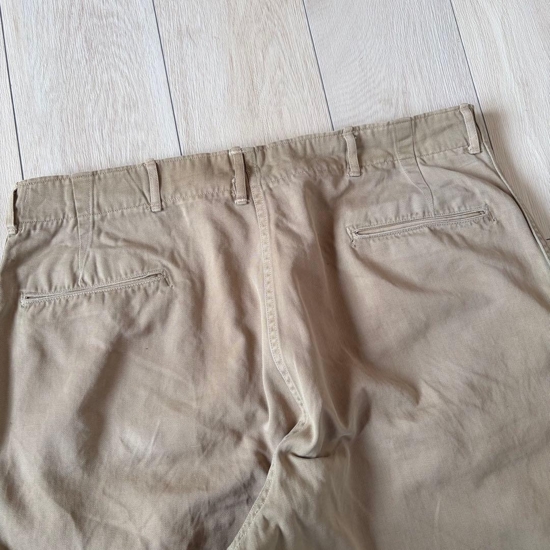 40s USARMY M-45 45カーキ チノ W36L29 両玉縁 巻縫い