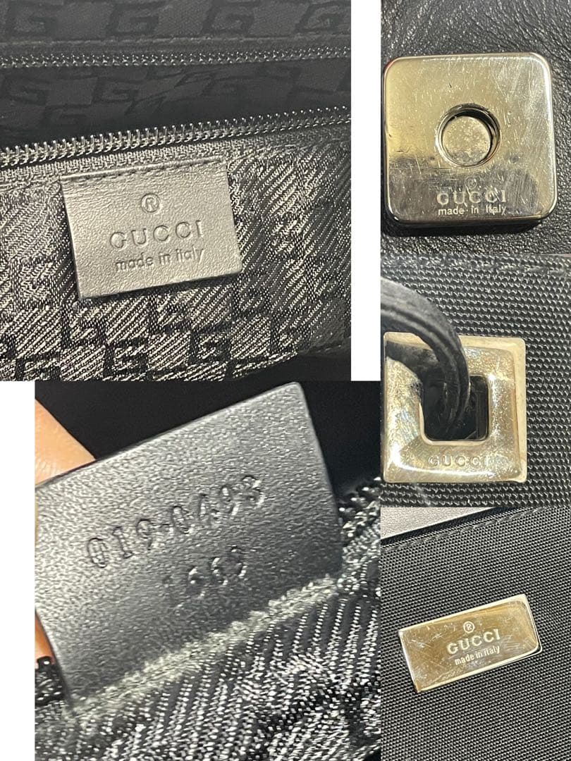 aa37■ ほぼ未使用 GUCCI グッチ ブラック トート肩掛け A4収納