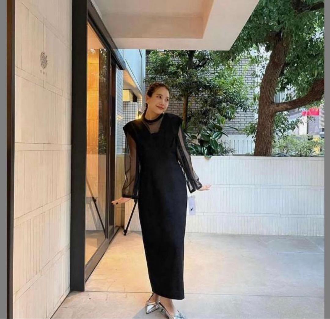 ANDRÉSD V line jacquard dress