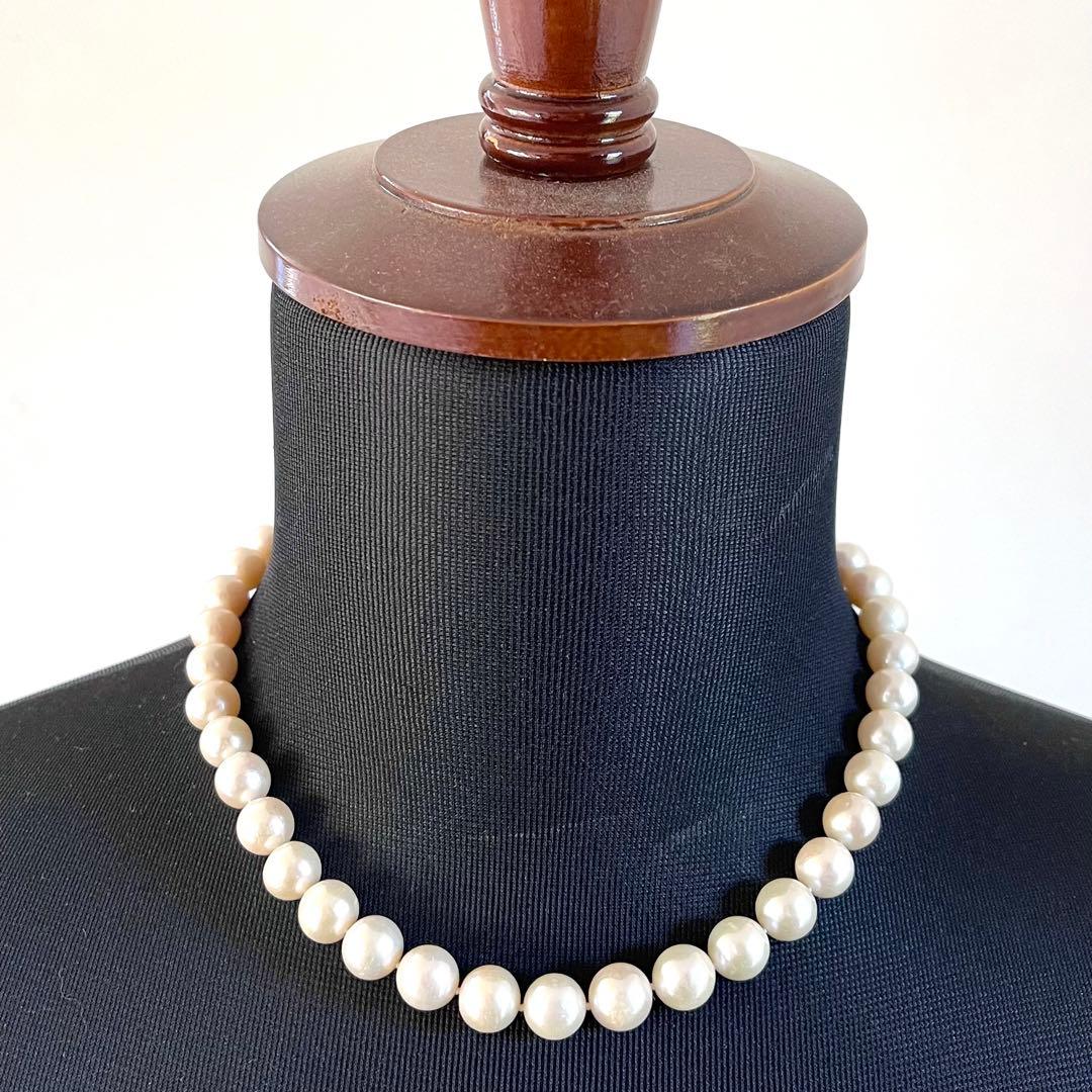 テリ強◆大珠◆本真珠 9.1-10.2㎜ ネックレス 925刻印