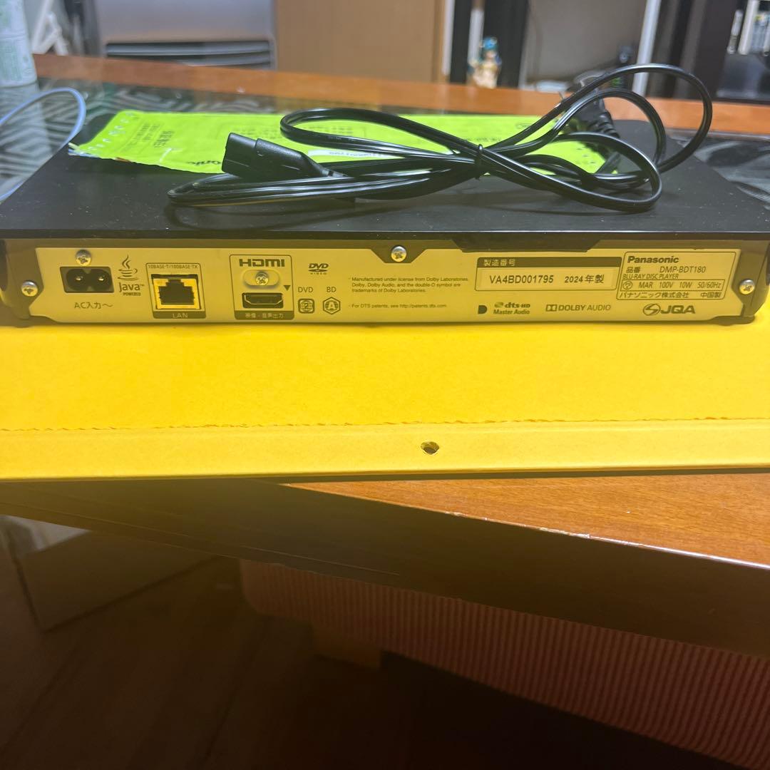 Panasonic DMP-BDT180-K 4Kブルーレイプレーヤー