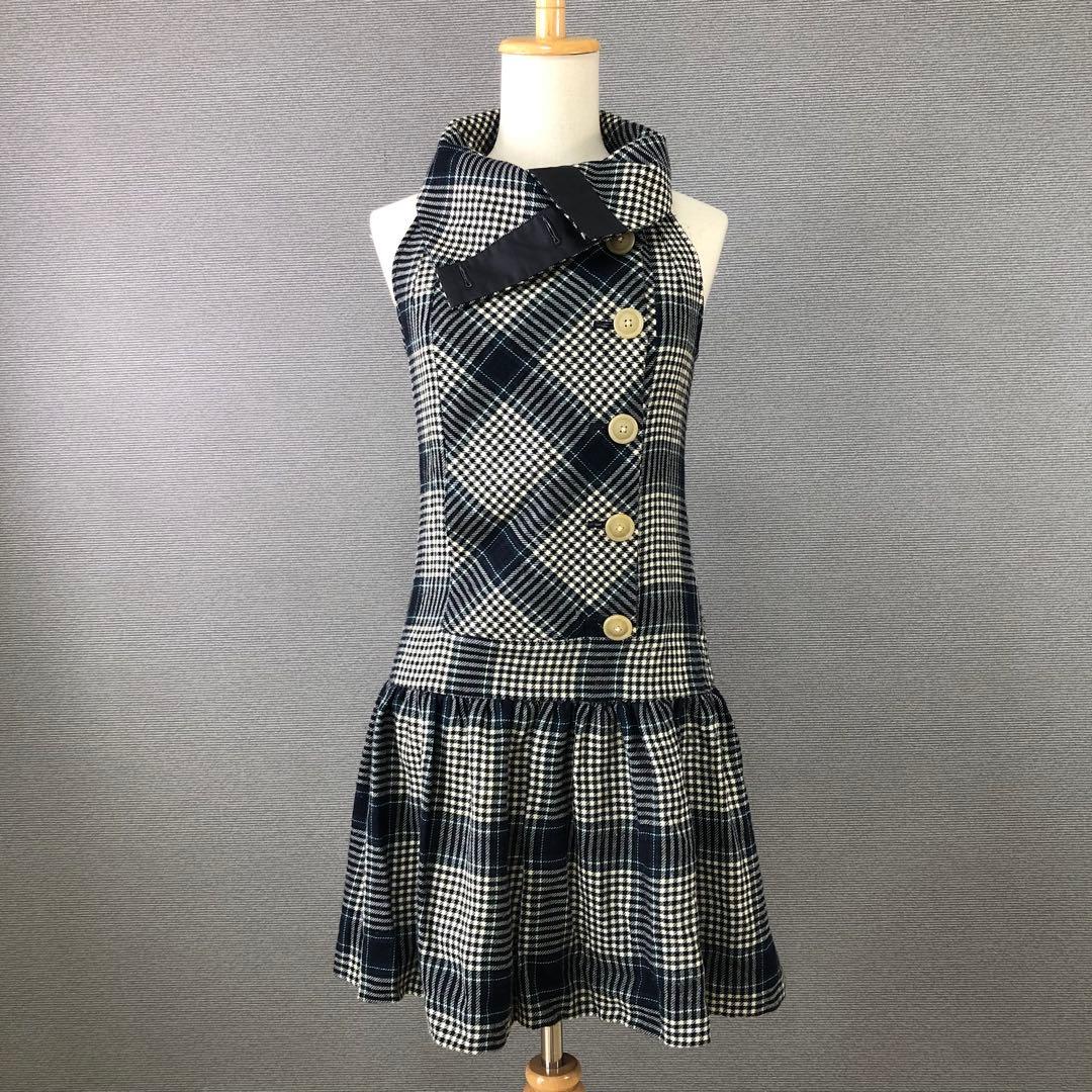 Vivienne Westwood チェック柄 ノースリーブ ミニワンピース