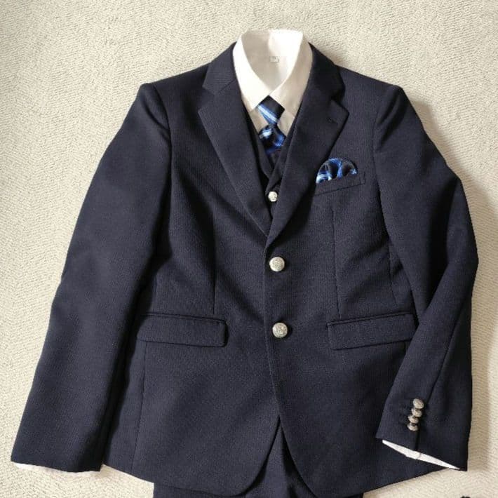 ワンダーファクトリー ベスト付 フォーマルスーツ　6点セット 160 卒業式