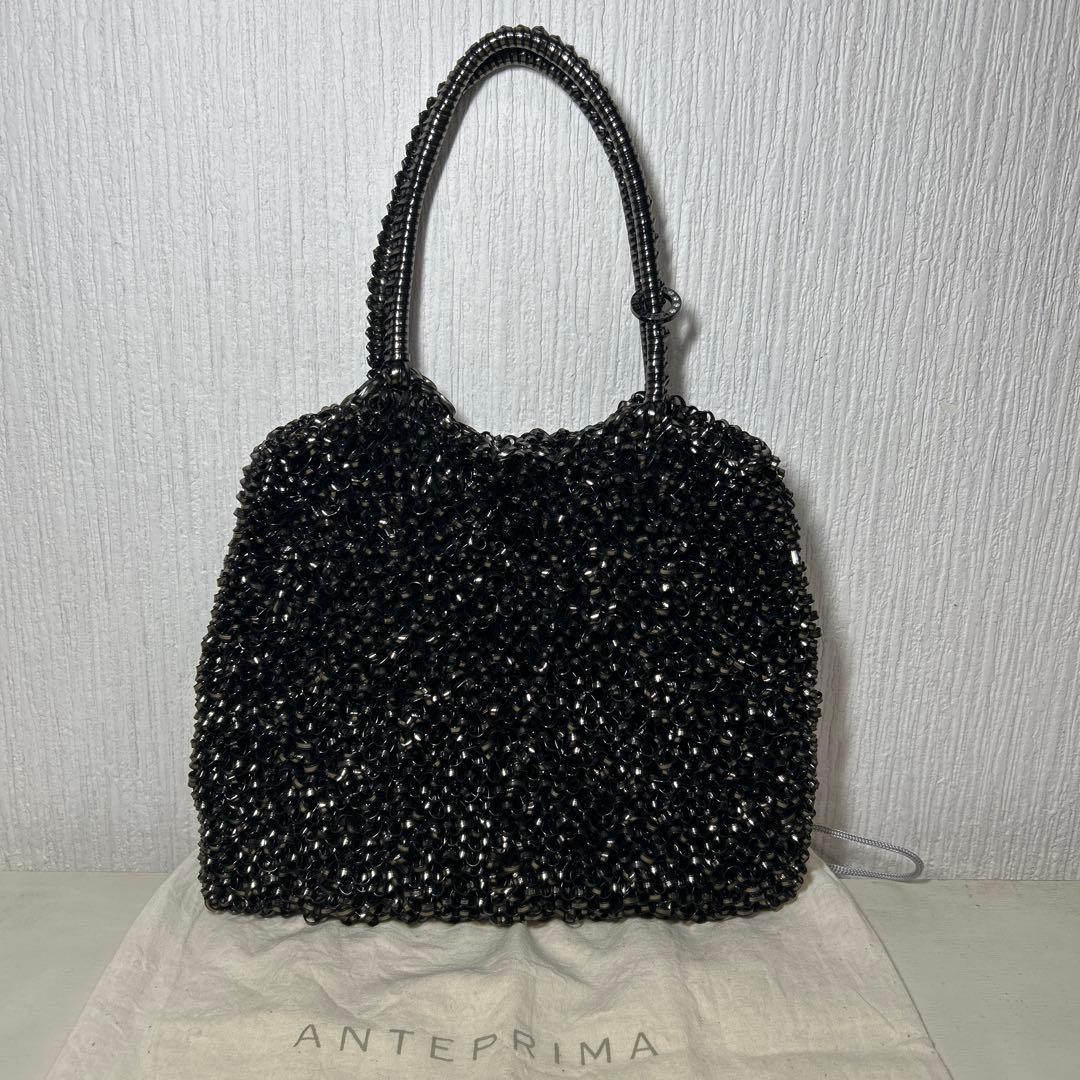 【美品】ANTEPRIMA アンテプリマ　ワイヤーバック　ブラック　保存袋付き