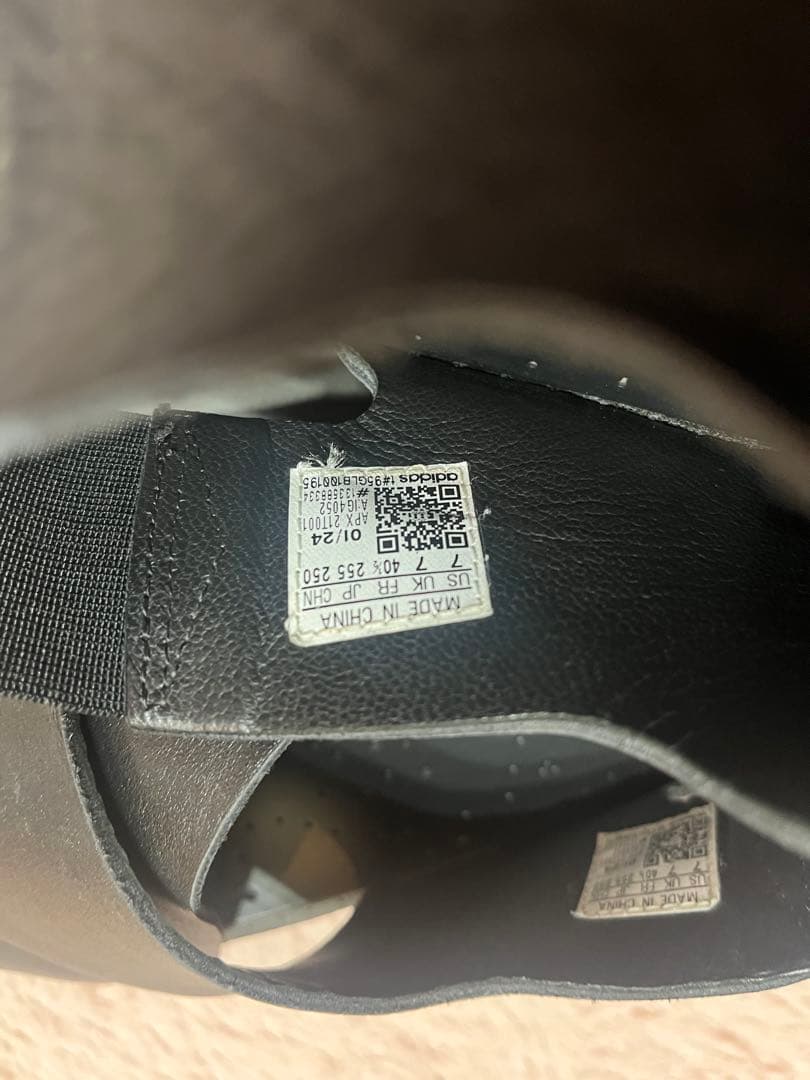 Y-3 ブラックレザーサンダル クロスストラップ