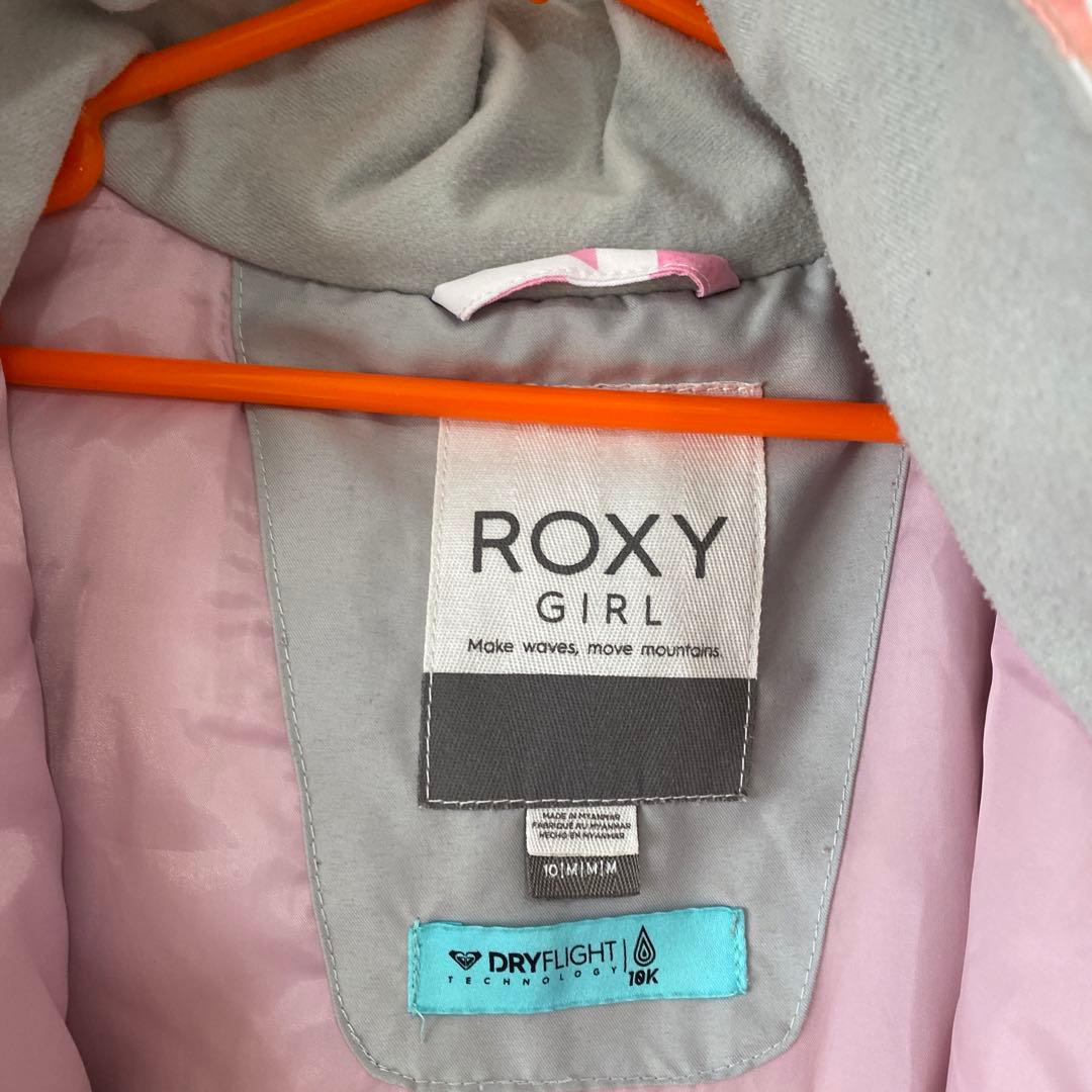 ROXY 子供用 キッズ140スノーボードウェアピンクスキー10M セットアップ