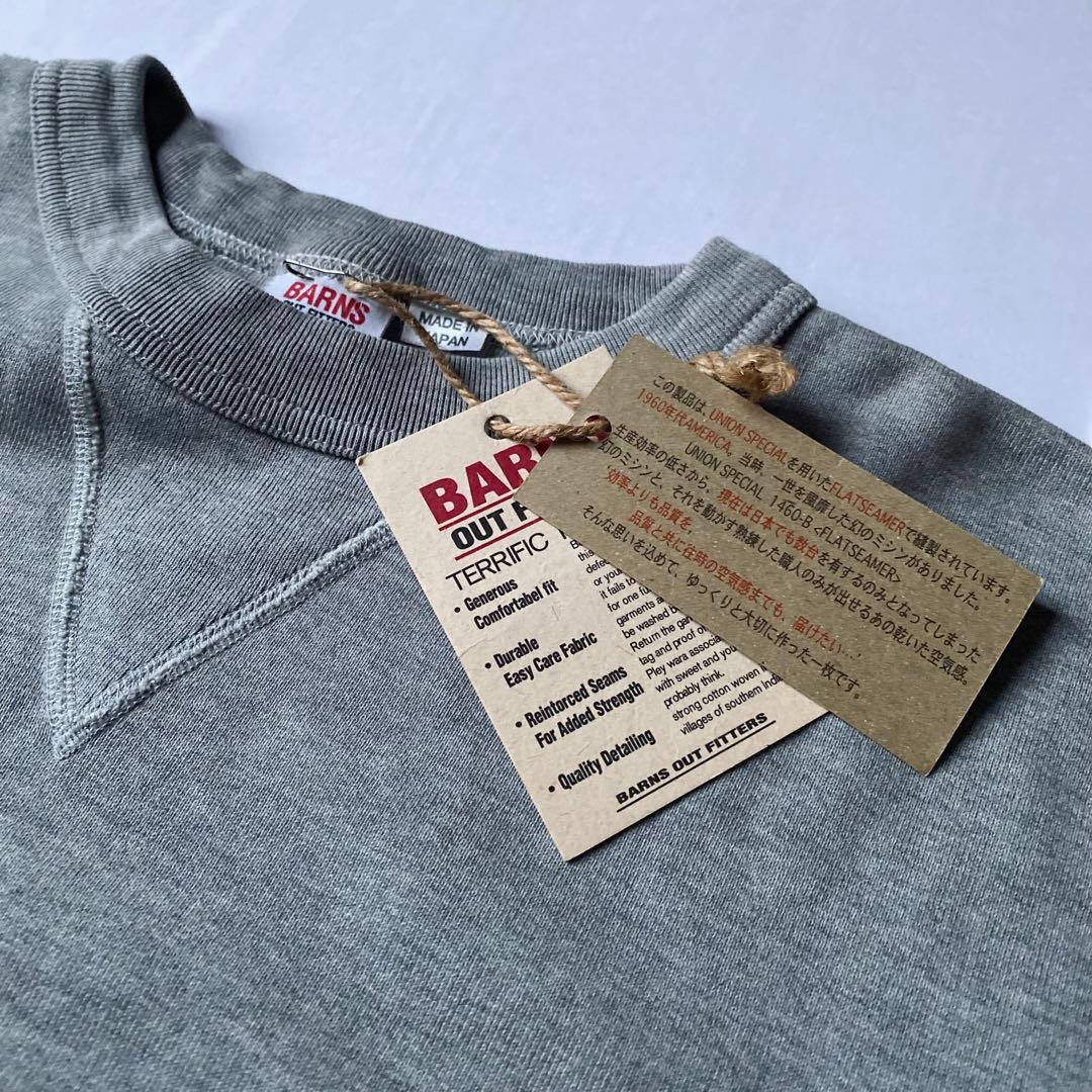 新品 BARNS ユニオンメイド クルーネックスウエット　日本製 JAPAN
