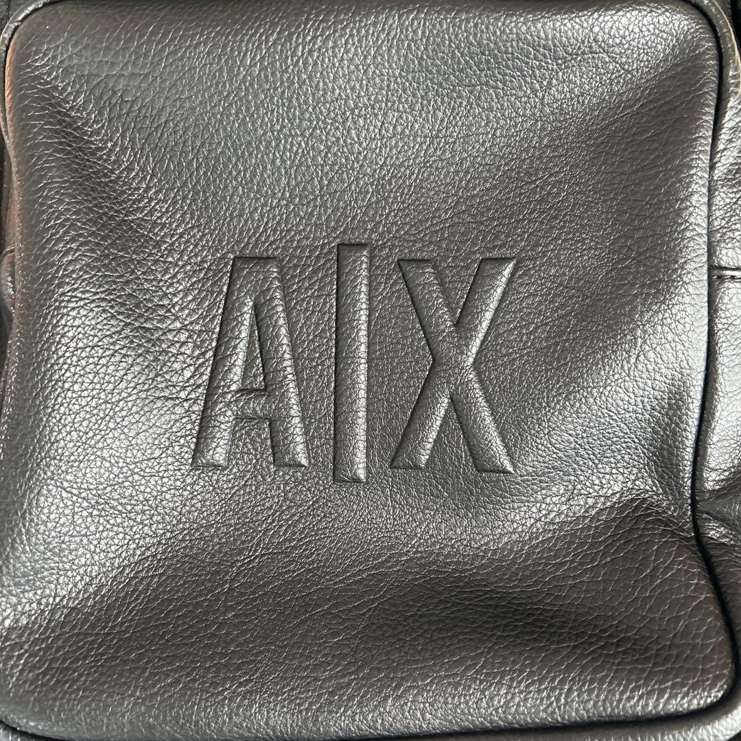 アルマーニ エクスチェンジ リュック 革製 黒