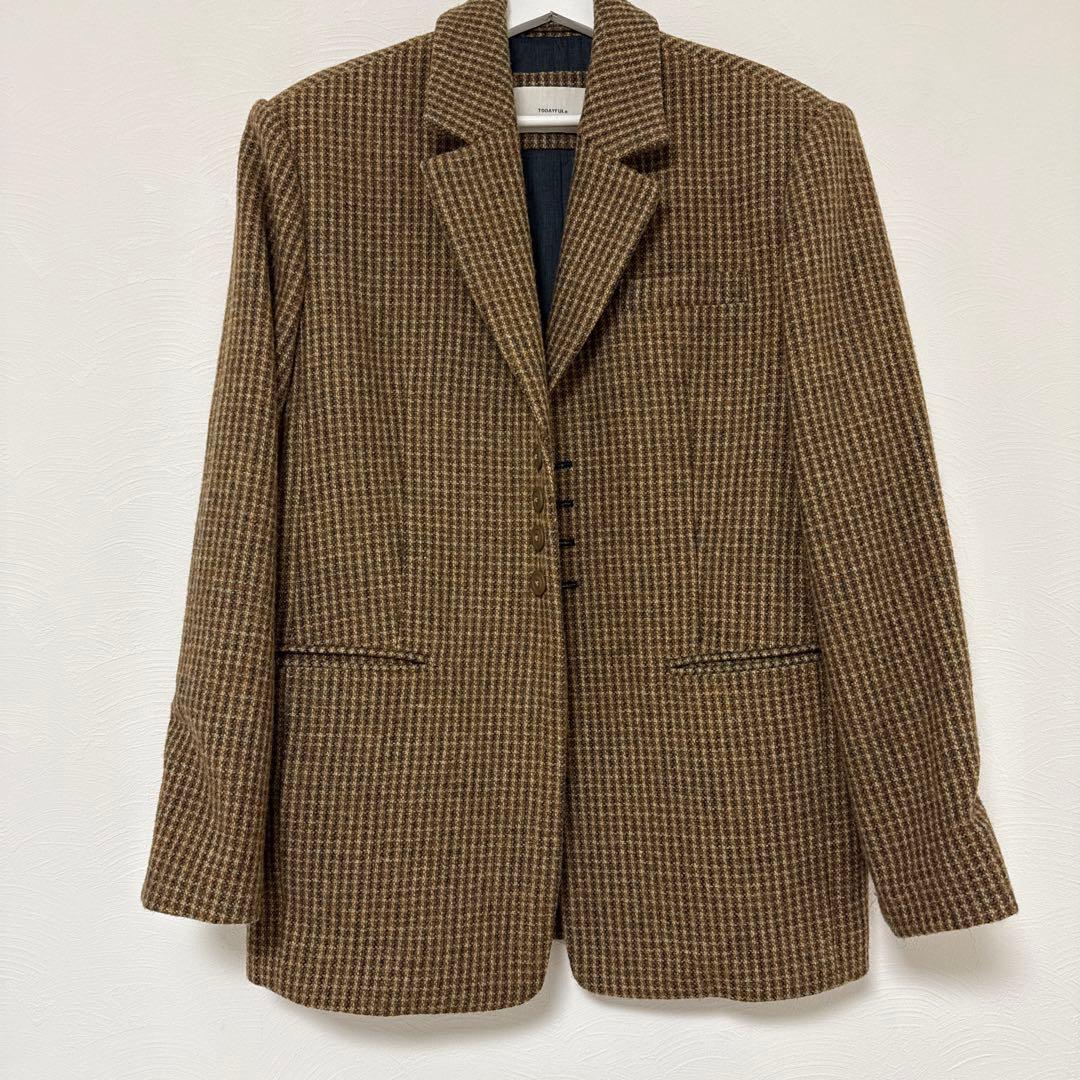 todayful ジャケット　Wool100% Check Jacket 36