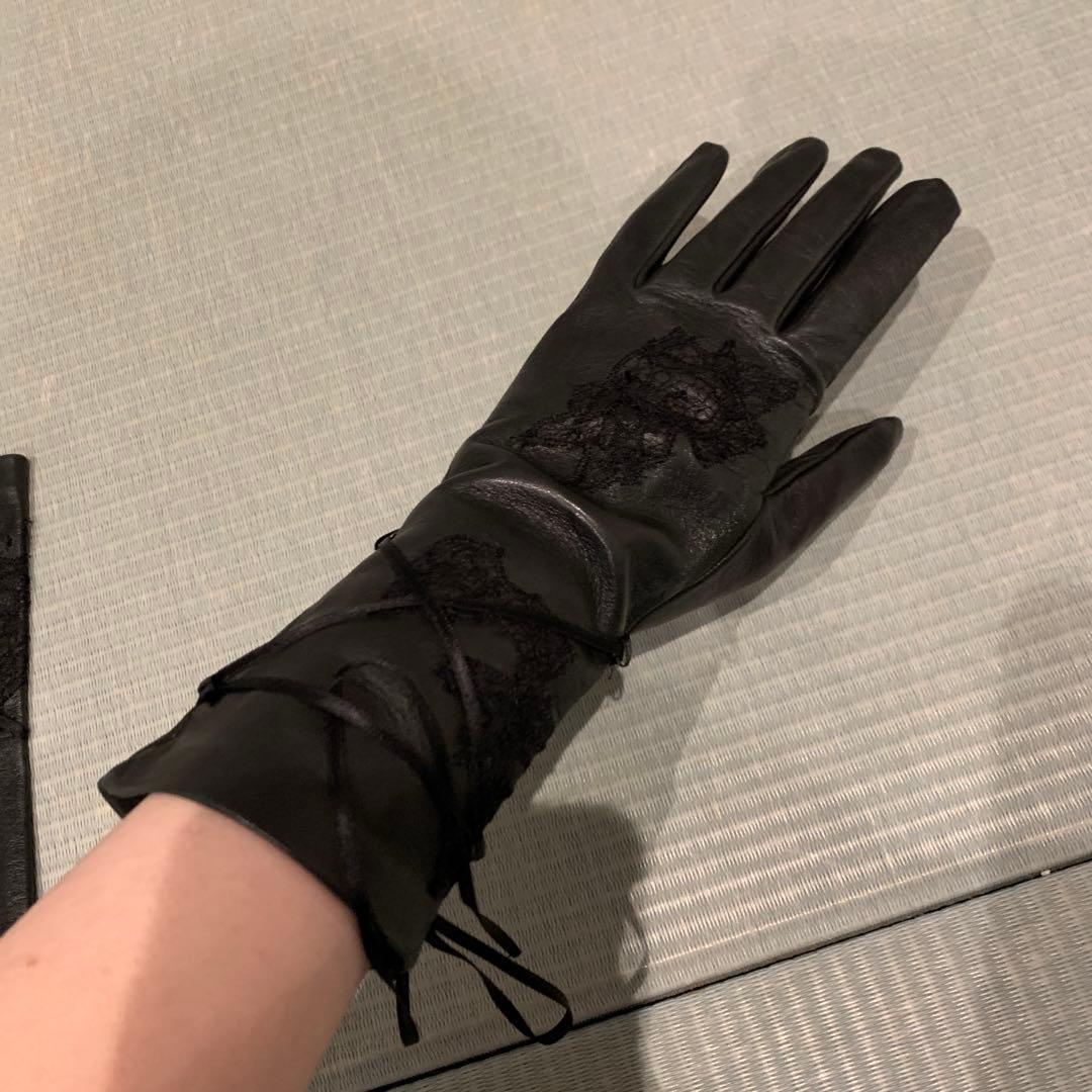 John Galliano ブラック手袋 サイズ7