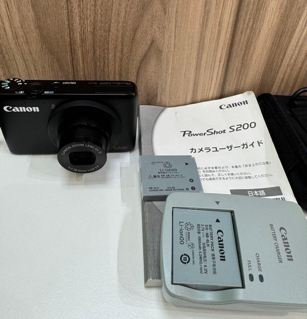 【外観美品】Canon S200 コンパクトデジタルカメラ ブラック