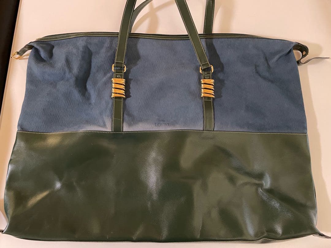 LOEWE ボストンバッグ 青・緑