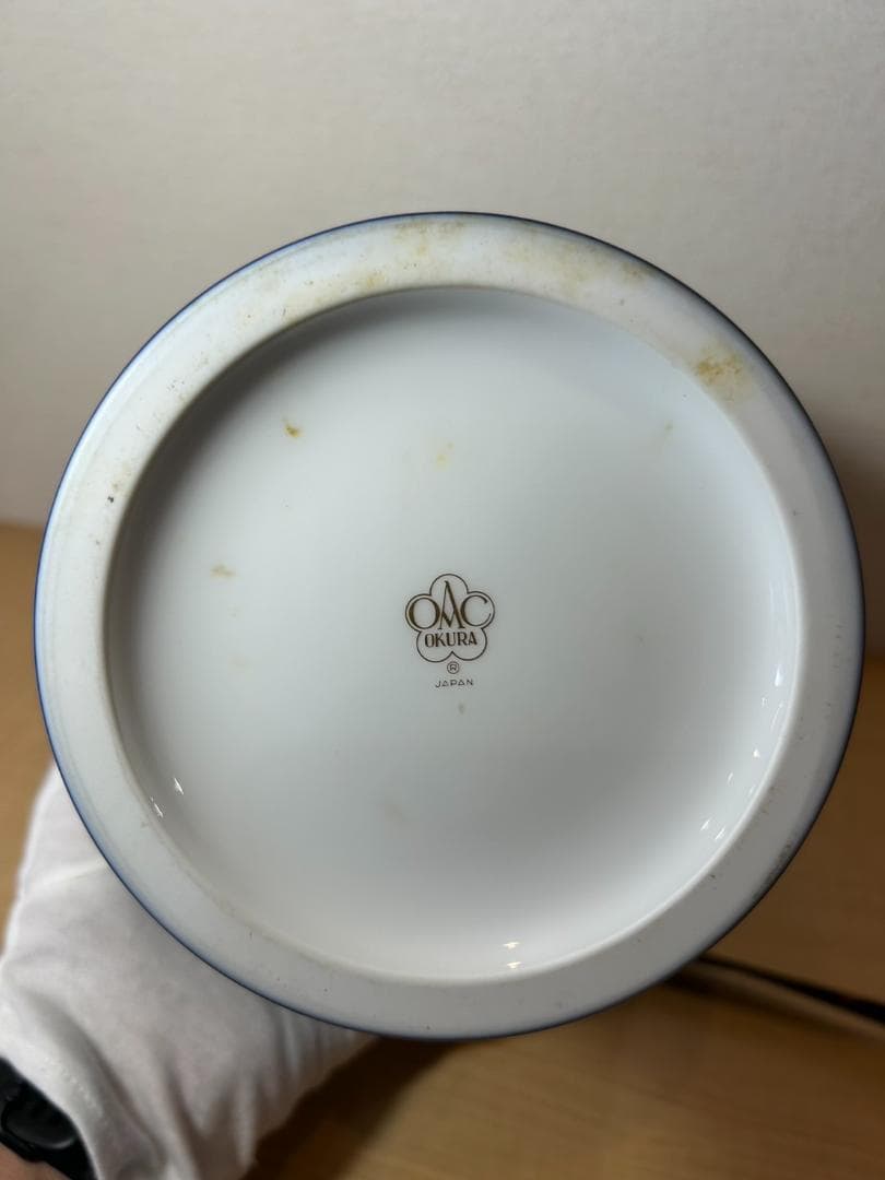 大倉陶園 花瓶 瑠璃金蝕葡萄 36cm OKURA CHINA 箱付 自宅保管