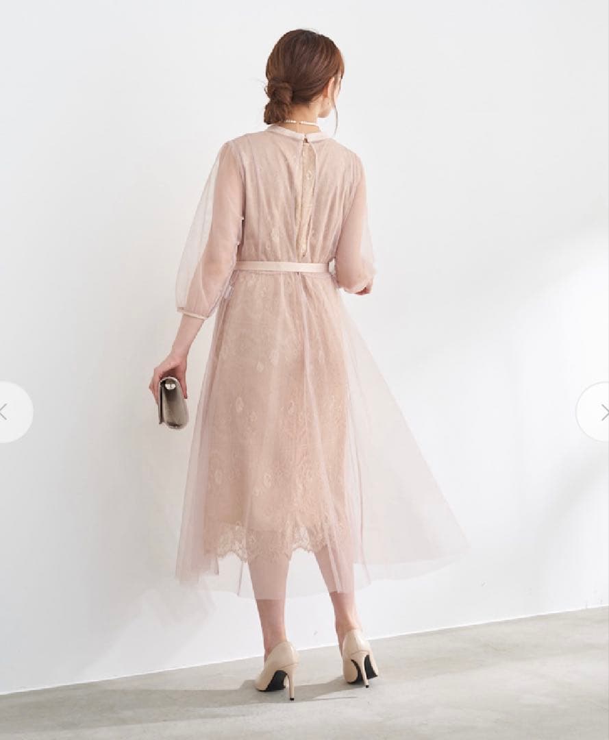 stola. オケージョンドレス レース＆チュール重ねドレス