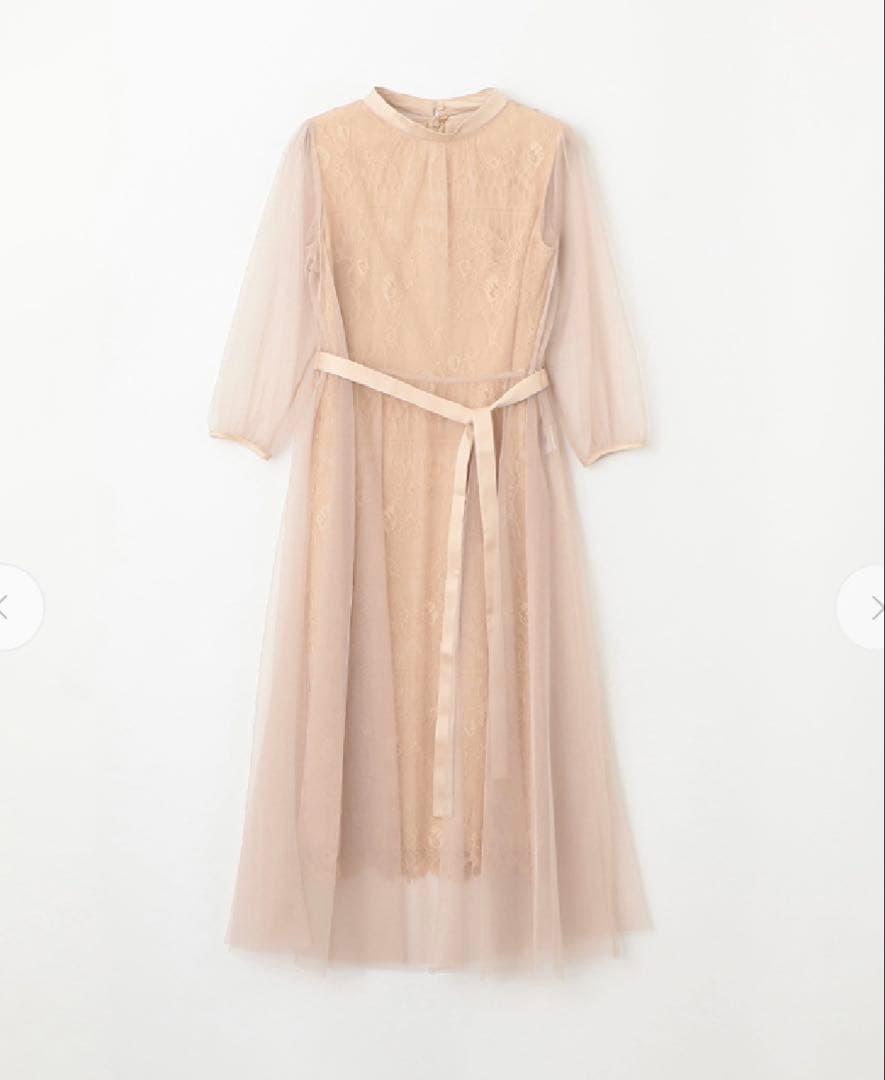 stola. オケージョンドレス レース＆チュール重ねドレス