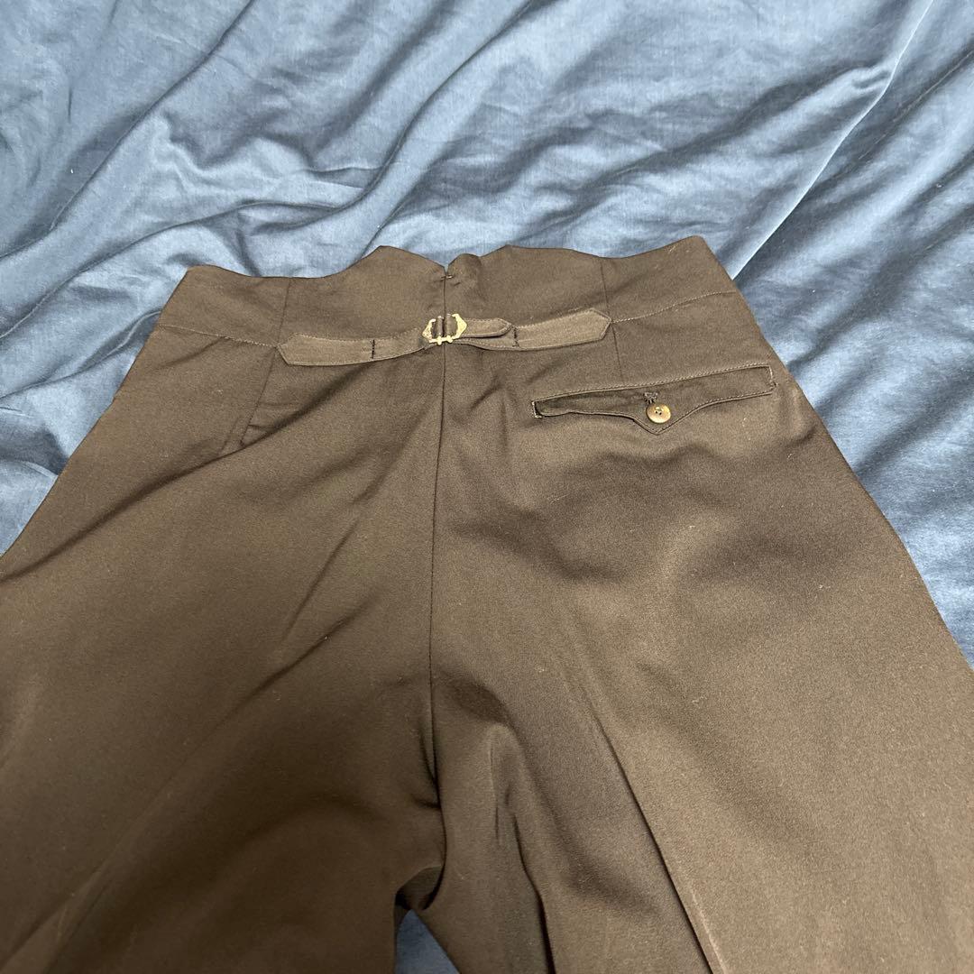 Yohji Yamamoto POUR HOMME ウールタックパンツバックル付