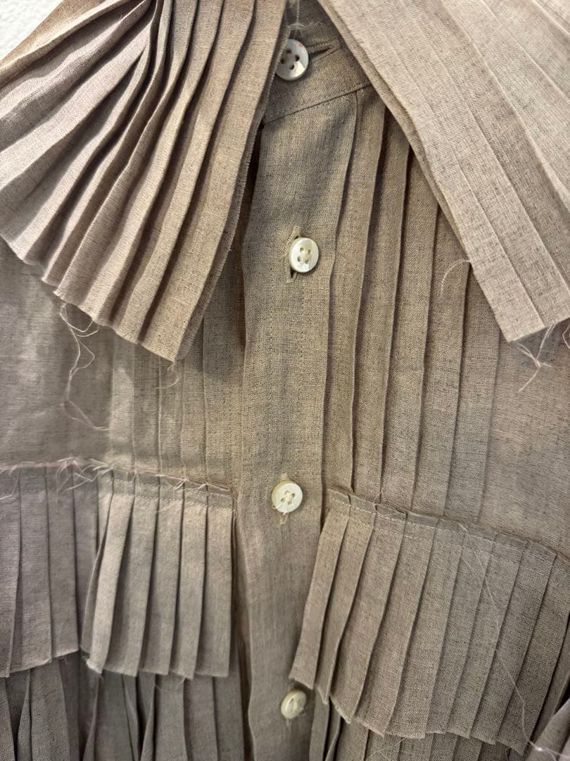 JUN MIKAMI リネンプリーツシャツ