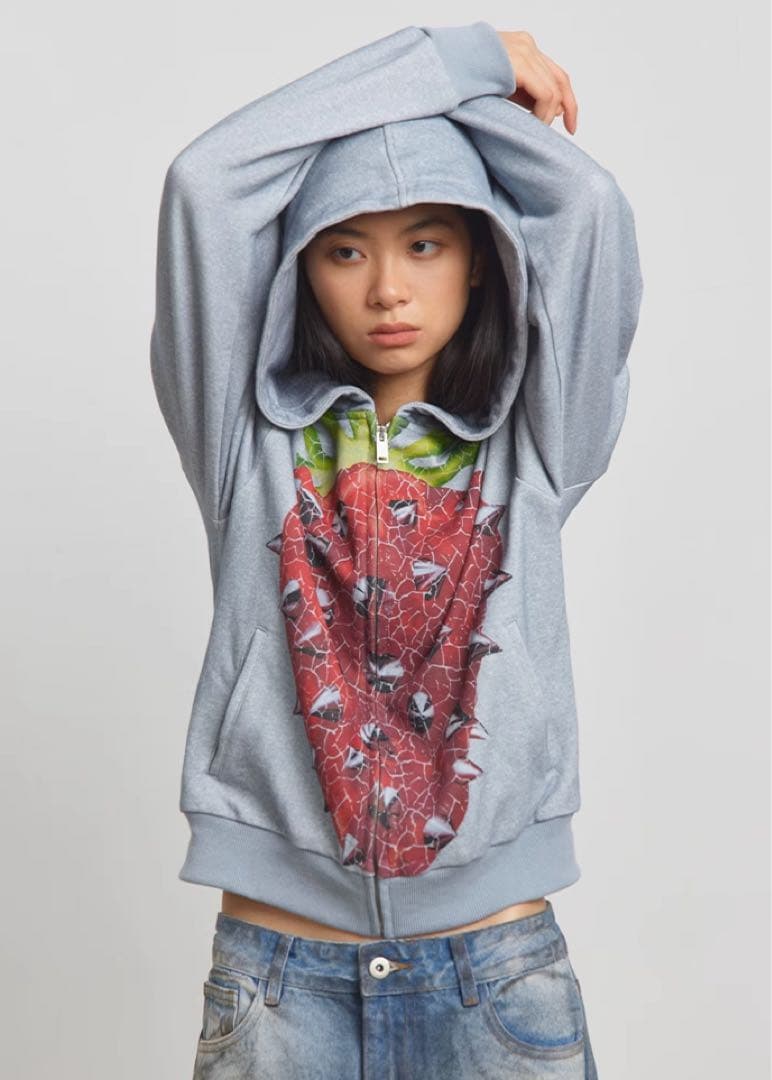 CONP Punk Strawberrie Hoodie パーカー y2k