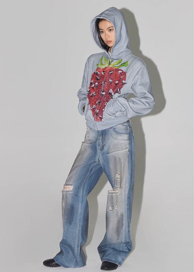 CONP Punk Strawberrie Hoodie パーカー y2k