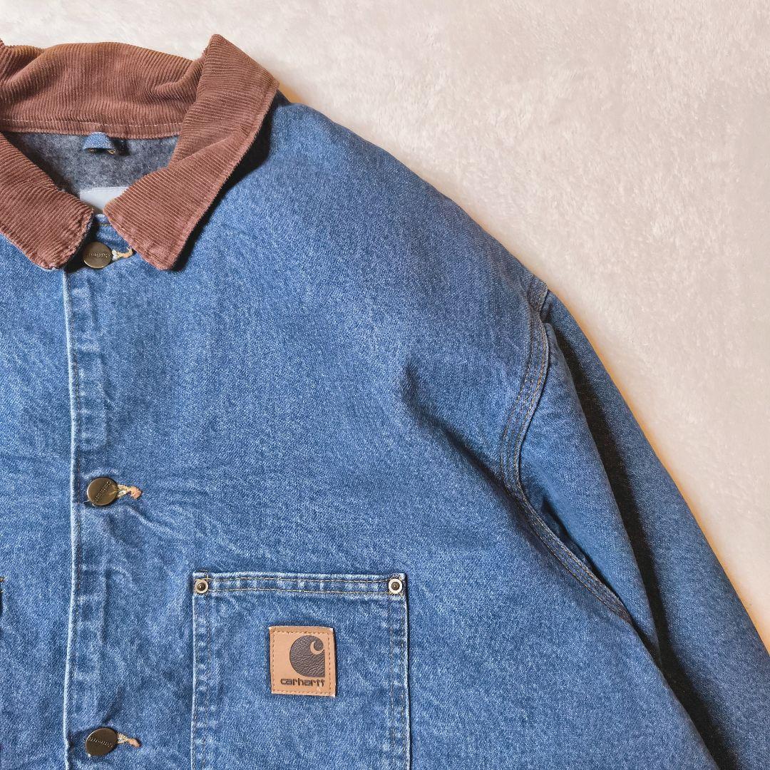 ​【美品/USA製】カーハート デニム チョアコート XXL-TALL 濃紺