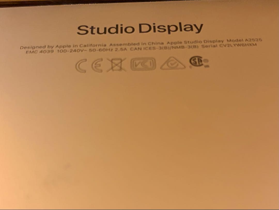 【美品】AppleStudioDisplay（A2525）