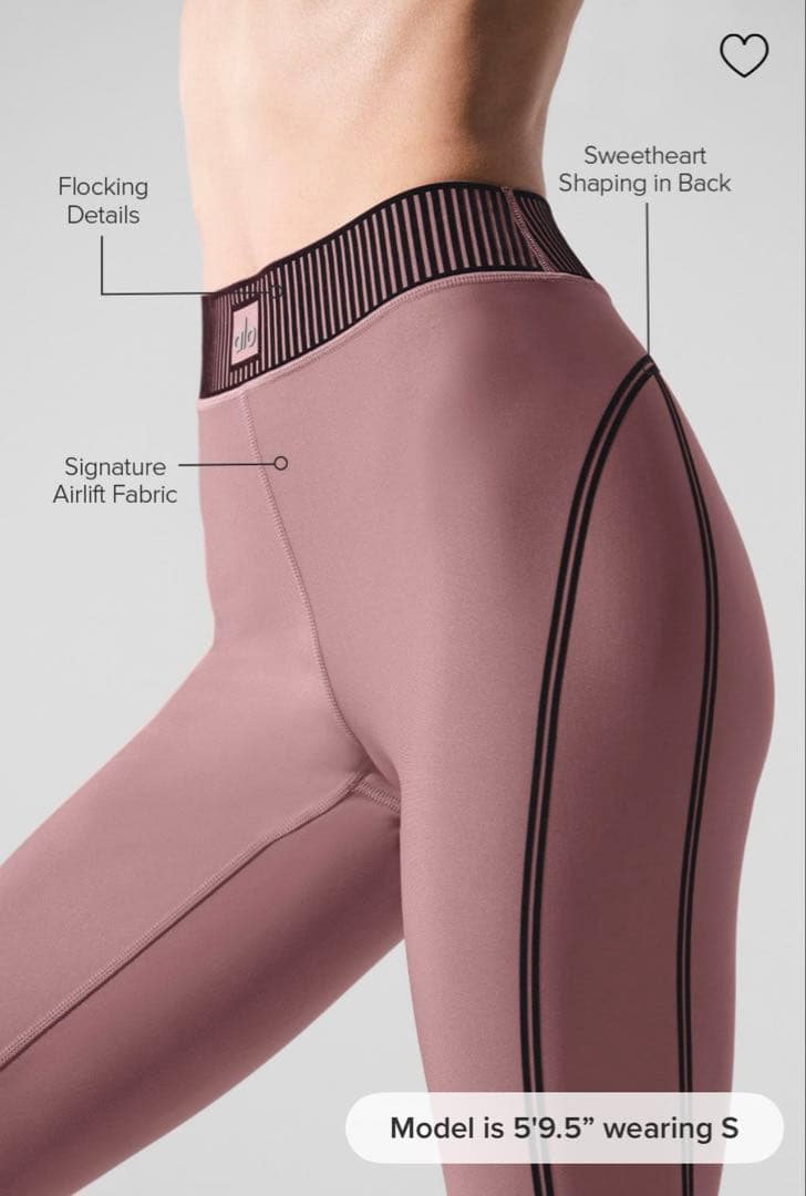 Alo Yoga セットアップ ピンク XS Airlift Line Up