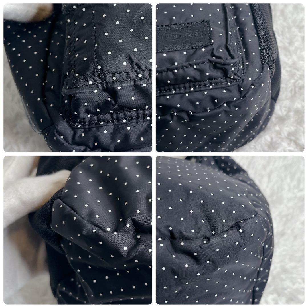 HEAD PORTER BLACK BEAUTY ドット ショルダーバッグ 黒