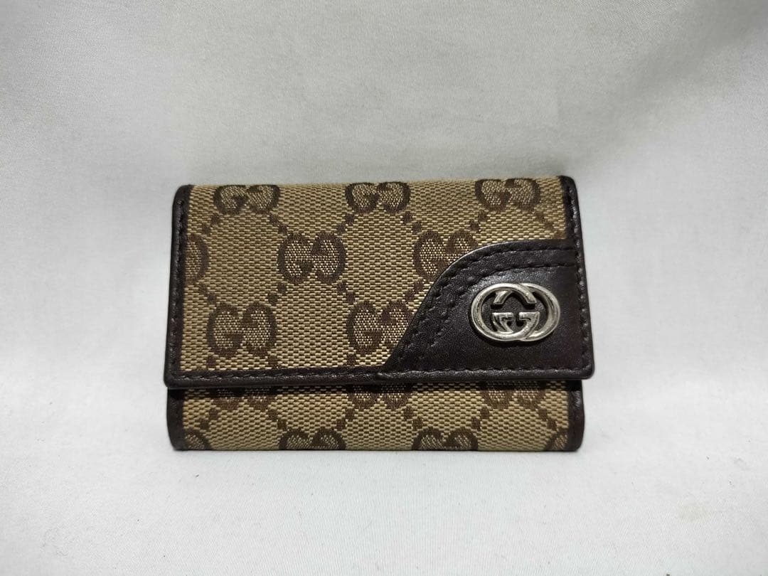 GUCCI GGキャンバス キーケース・キーホルダー　箱付き