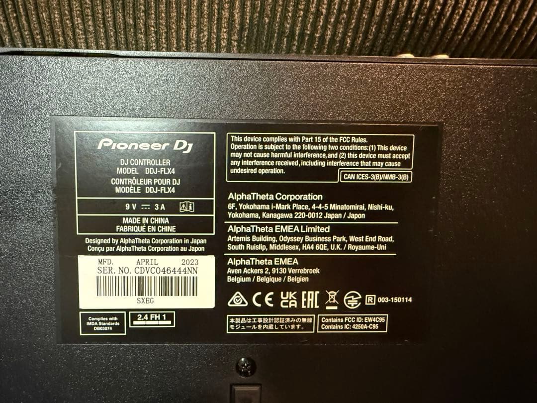 pioneer DJコントローラー　DDJ-FLX4 動作確認済み