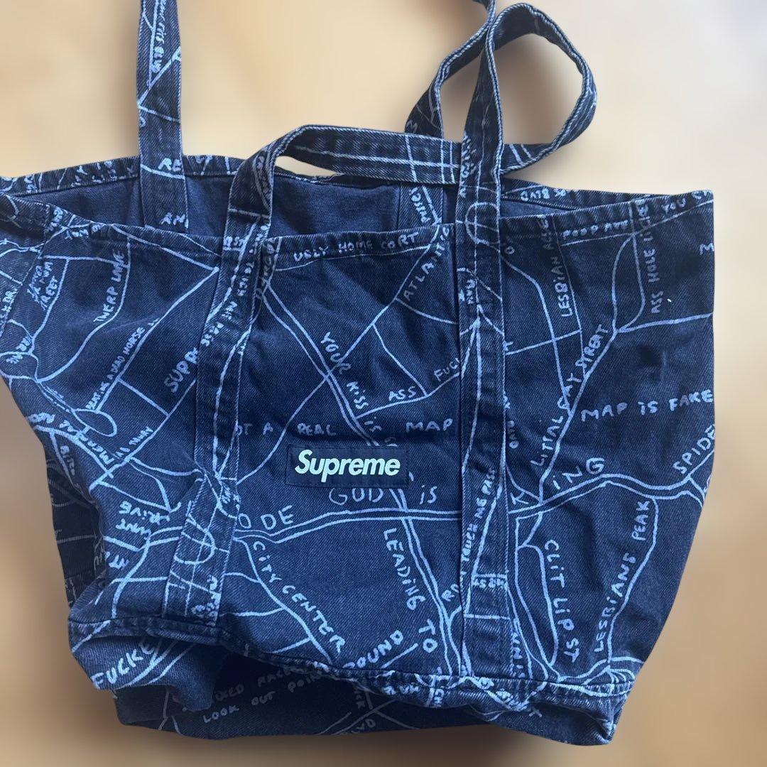 【宗】Supreme Gonz Map Denim Tote
