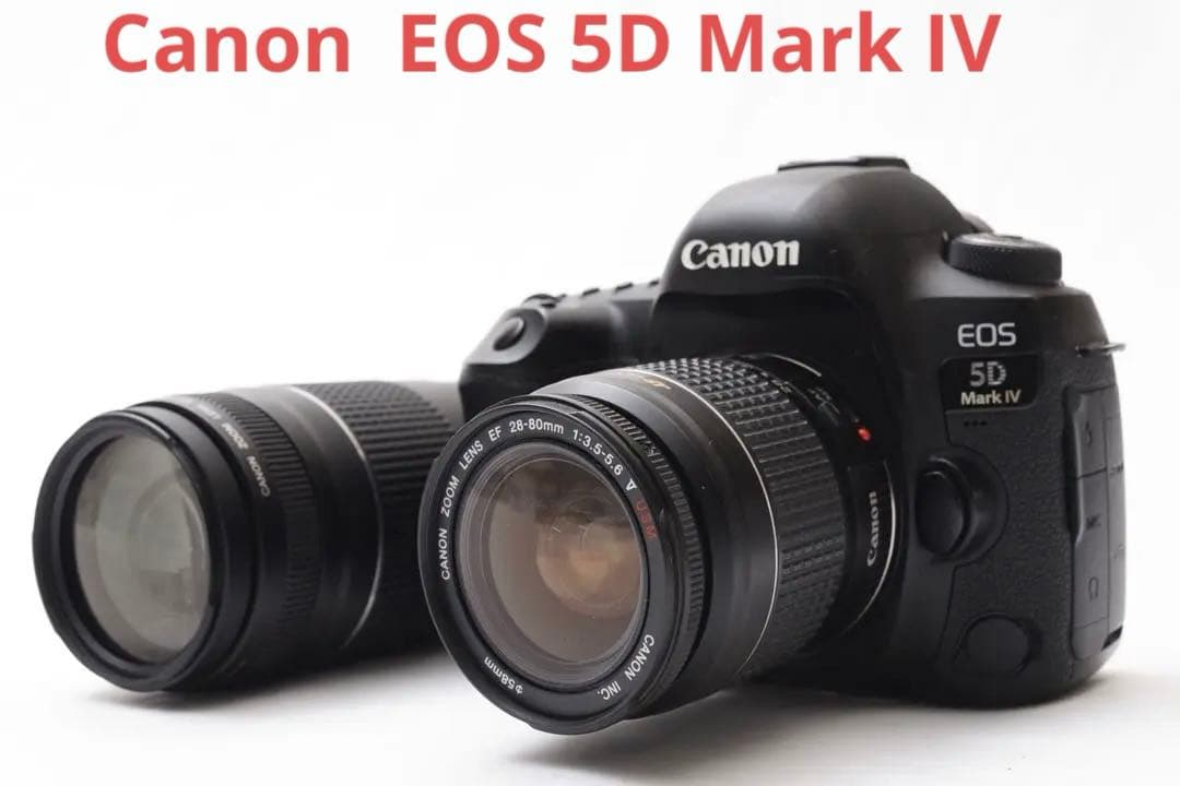 一眼レフカメラCanon EOS 5D MarkIV標準&望遠ダブルレンズセット