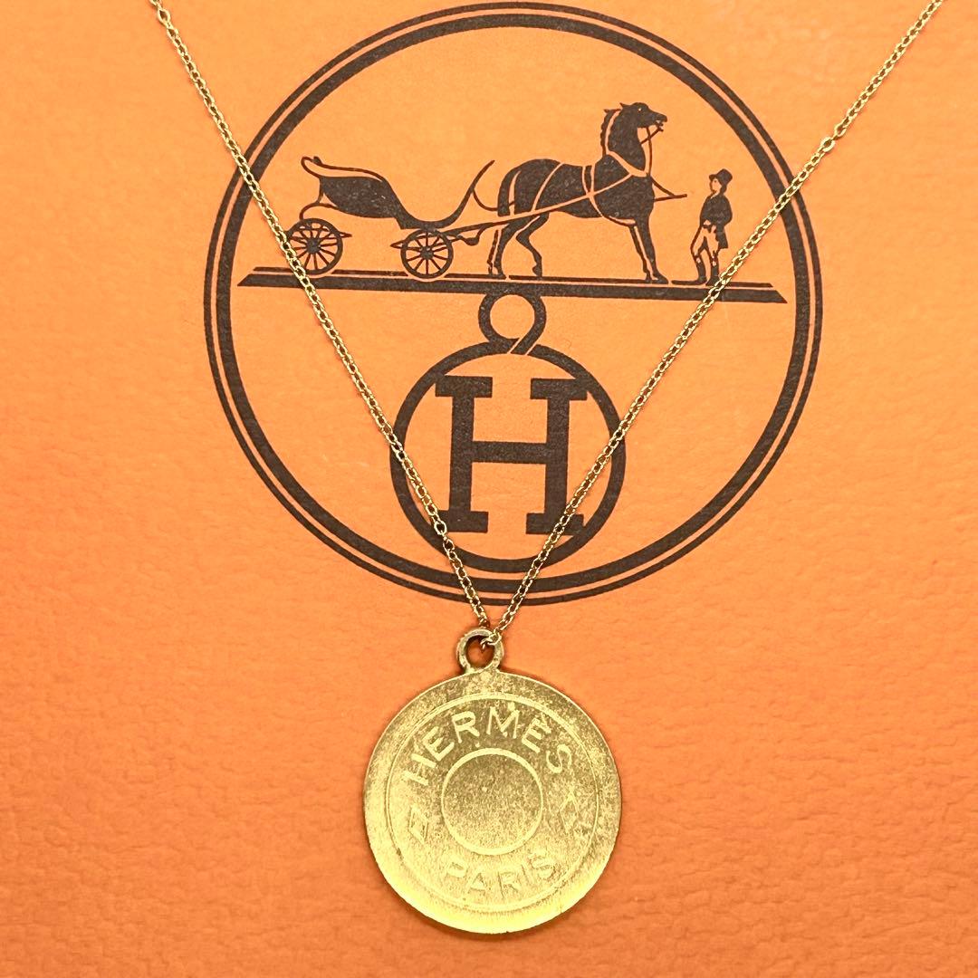 ✨HERMES✨エルメス セリエ ネックレス ゴールド 社外サージカルチェーン付
