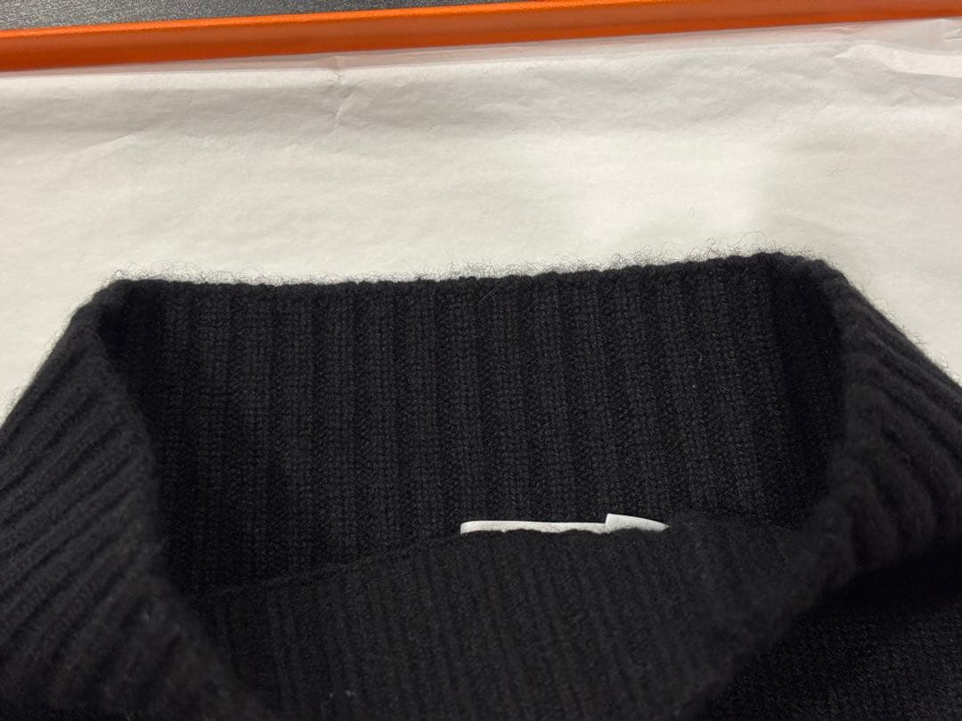 HERMESエルメス ニット帽 ブラック