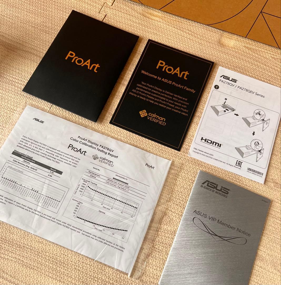 ディスプレイ・モニター本体 ASUS ProArt PA278QV