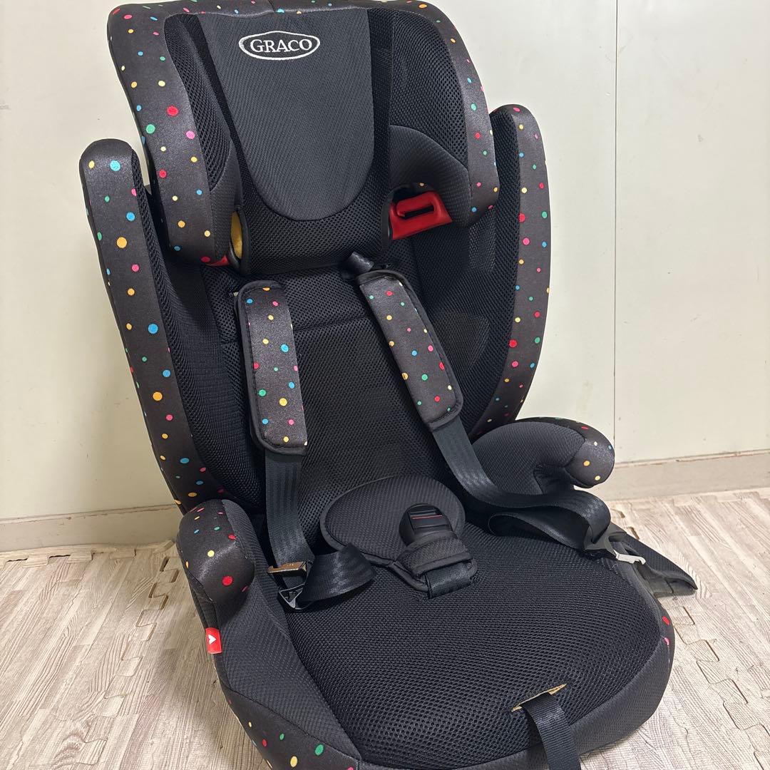GRACO ドット柄 ブラック チャイルドシート