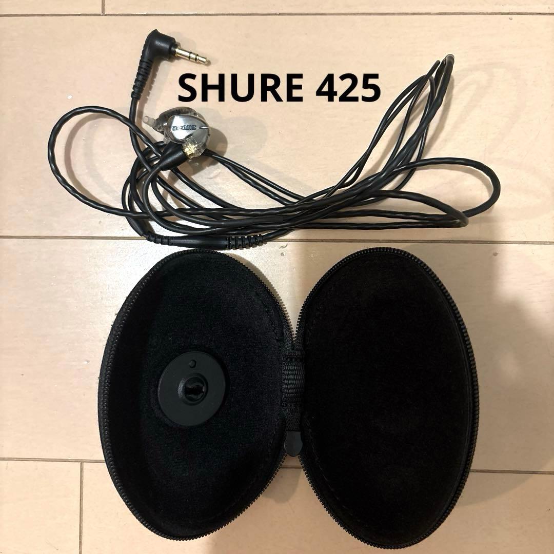 Shure 425 有線イヤホン 収納ケース付
