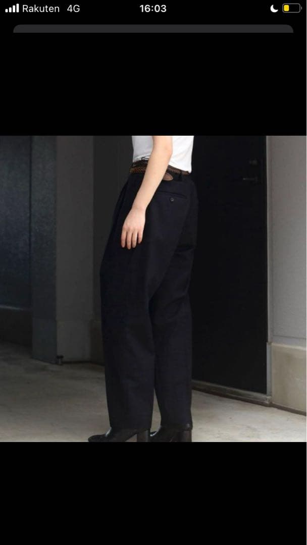パンツ stein wide tapered trousers