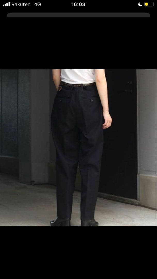 パンツ stein wide tapered trousers