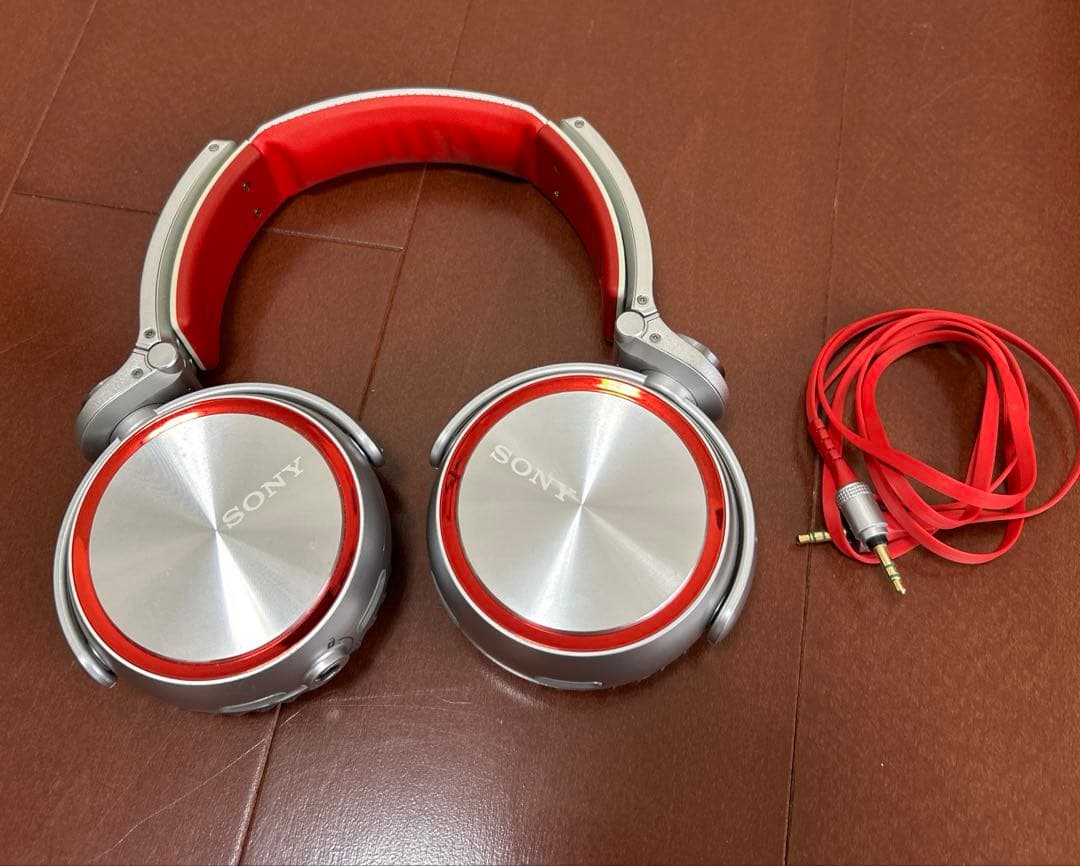 SONY MDR-XB920 ヘッドホン シルバー/レッド