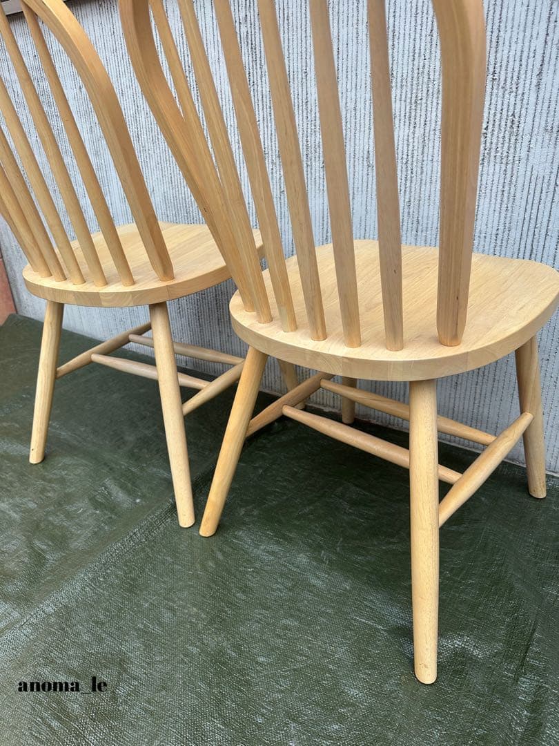 【ダイニングチェア】木製　スティックバック　ウィンザーチェア　ナフコ　インテリア