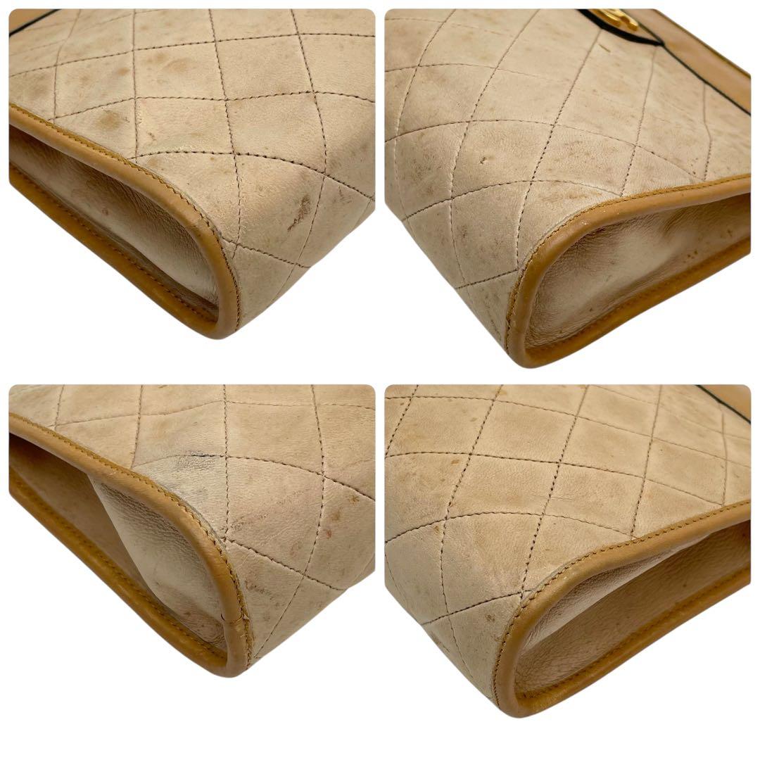 シャネル マトラッセ レザー ココマーク クラッチ セカンド ハンド バッグ