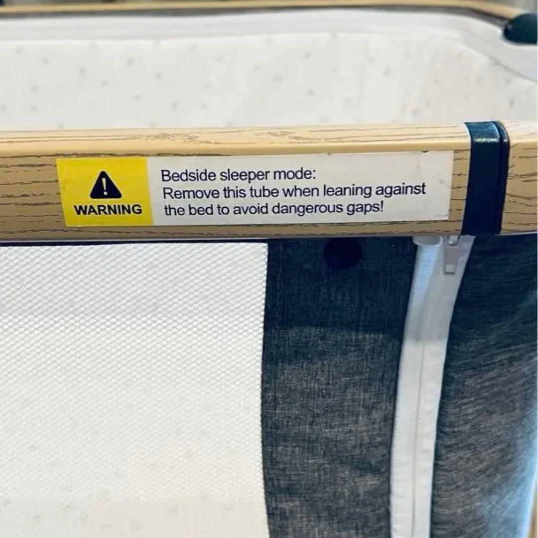 《美品》HZDMJ ベビーベッド　グレー　赤ちゃん 持ち運び