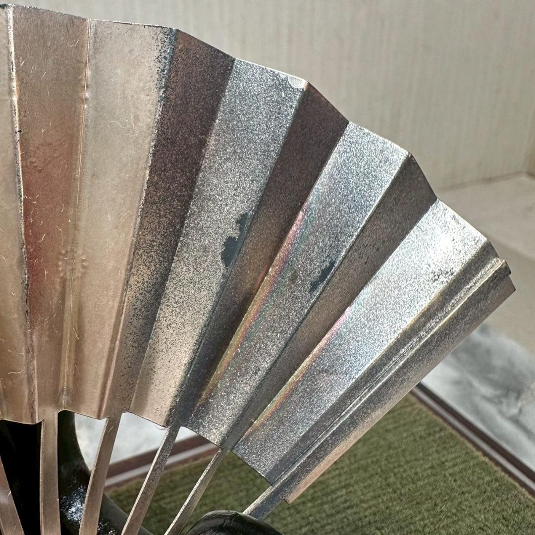 iΦ【 希少 】武比古作 純銀 扇 松竹梅 4.5号 刻印あり