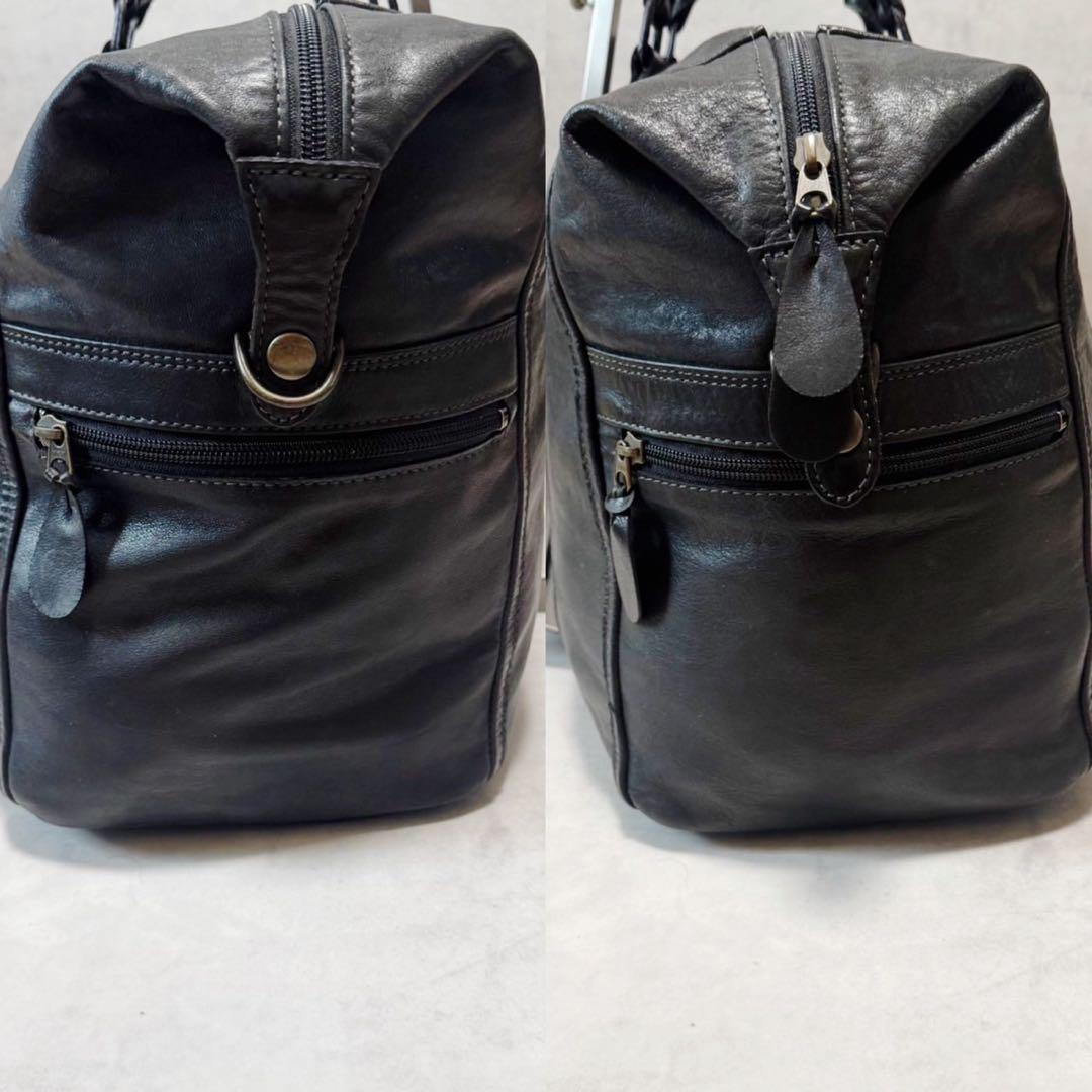 大容量 ポーター ボストンバッグ 2way オールレザー ブラック
