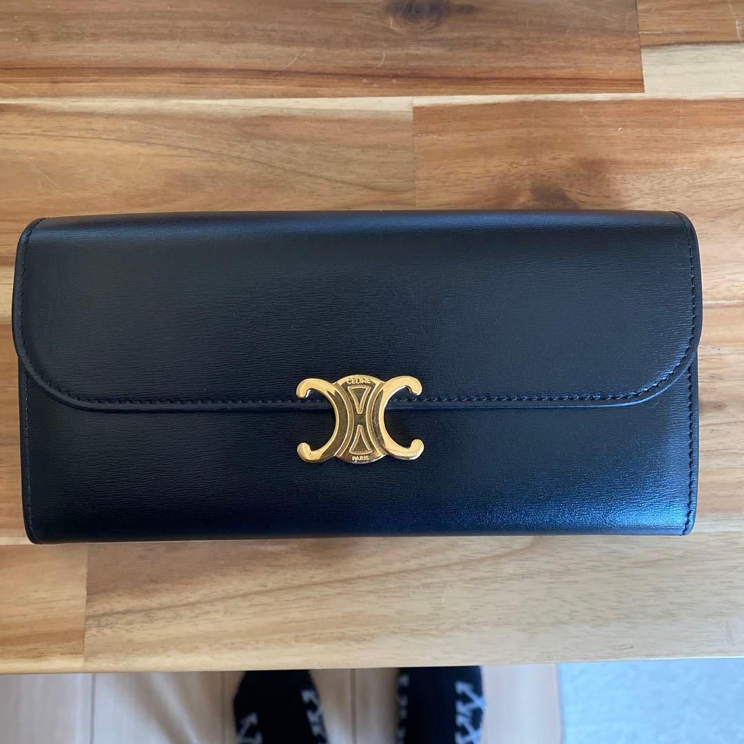 CELINE 長財布 黒 レザー