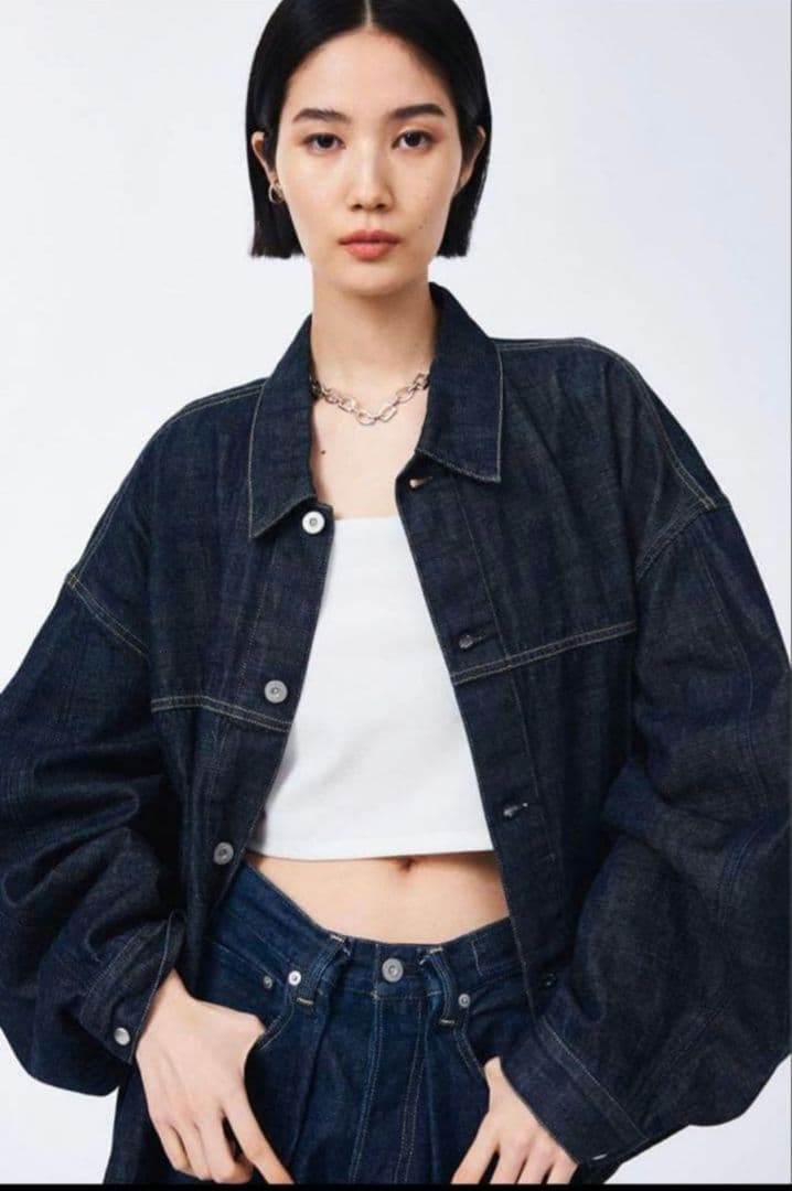 スタニングルアー　オーバースリーブクロスデニムジャケット　KURO iro