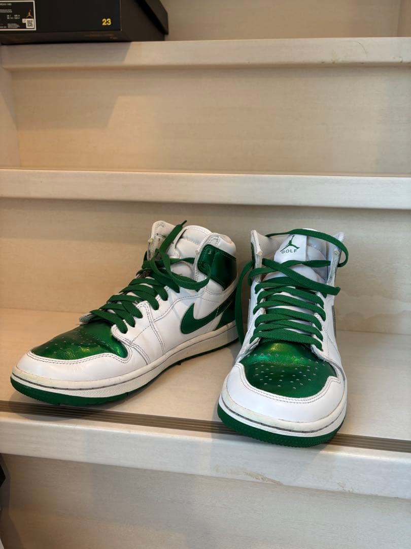 jordan 1 high G Nike ホワイト/メタリックグリーン 26cm
